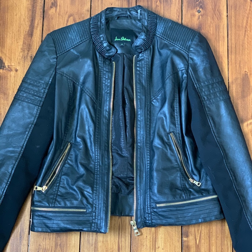 Sam Edelman black leather jacket